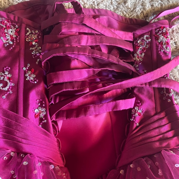 Jovani Short Pink Prom Quince Dress Prevue - Picture 3 of 5